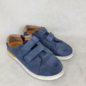 Hush Puppies Health Sneakers Hoop & Loop Blue Suede Leather Shoes Size 3.5W